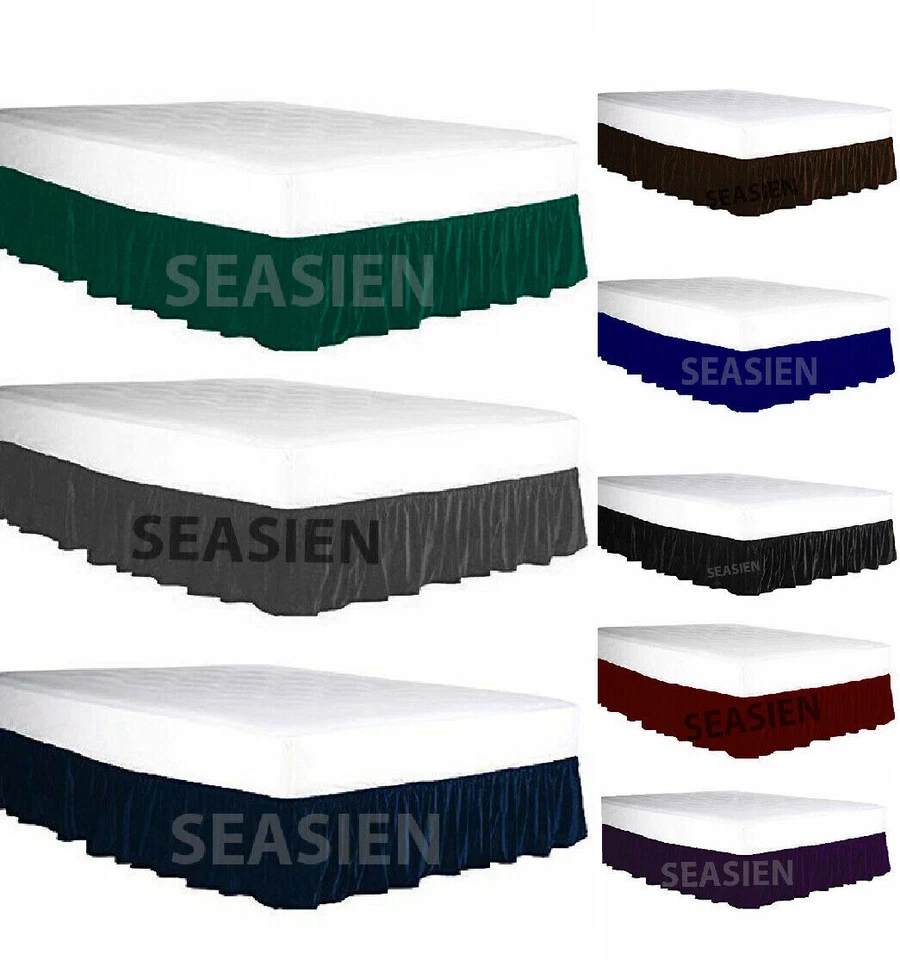 Оберните вокруг эластичный бархат кровать юбка / пыль оборки падение длина 14» домашнего декора - Изображение 1 из 1