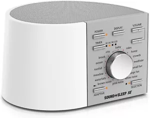 Compact White/Silver Noise Machine with Adaptive Sound Technology for Sleep Aid - Picture 1 of 9