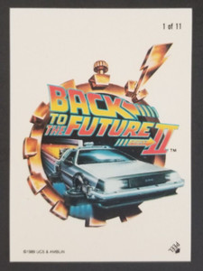 Back to the Future 2 1989 Topps Sticker Card #1 (NM)