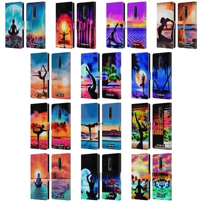 OFFICIAL P.D. MORENO YOGA SILHOUETTES LEATHER BOOK CASE FOR ONEPLUS PHONES - Image 1 of 4