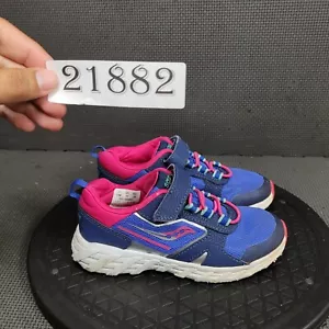 Saucony Wind Shield 2.0 AC Shoes Todler Sz 11 Blue & Pink Hook & Loop Sneakers - Picture 1 of 8