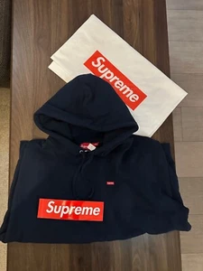BRAND NEW ! Supreme Small redbox Hoodie Navy. Size Large - Picture 1 of 6
