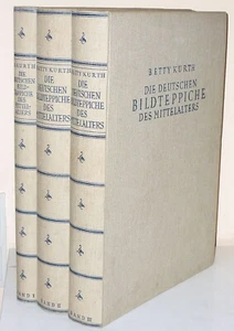 Betty Kurth: i tappeti dipinti tedeschi del Medioevo. 3 volumi COMPLETI 1926 - Foto 1 di 9