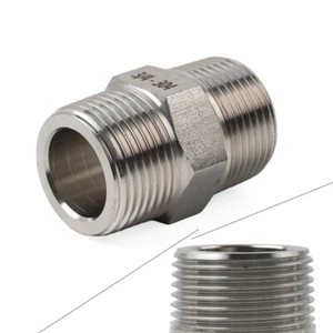 3/4" BSPT männlich auf 3/4" BSPT-Stecker, Rohrverschraubungen aus Edelstahl 304 - Bild 1 von 9