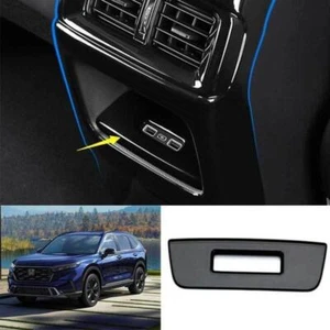 For Honda CRV CR-V 2023-2024 Glossy Black Rear USB Socket Control Frame Trim 1PC - Picture 1 of 8