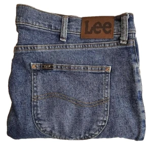 Jeans Lee Calce Relajado Informales Botón Cremallera Denim Lavado Medio Para Hombre Talla 40x32 Azul - Imagen 1 de 8