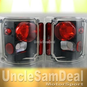 FOR CHEVY SUBURBAN BLAZER GMC C/K TRUCK CLEAR BLACK HOUSING TAIL LIGHTS PAIR - Picture 1 of 2