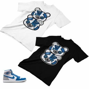 Shirt To Match Jordan 1 True Blue JD 1-105-3 - Picture 1 of 9