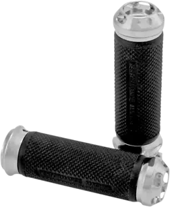 Performance Machine Apex Handlebar Grip Set Chrome Dual Cable 0063-2043-CH - Picture 1 of 1