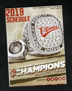 Kansas City T-Bones 2019 Pocket Schedule Oakes Auto American Association - Picture 1 of 2