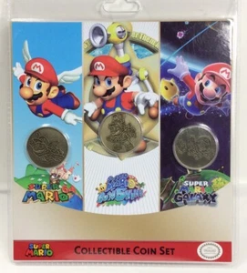 Juego oficial de monedas coleccionables Nintendo Super Mario 3D Todas las estrellas (3) NUEVO - Imagen 1 de 2
