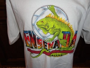 Vintage 90er weiß AAA Ensenada Leguan Eidechse Baumwolle T-Shirt Erwachsene XL TOP - Bild 1 von 8