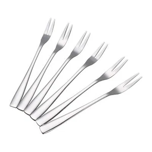 Stainless Steel 12 Pieces Small Fork 2-Prong Fruit Forks F - Picture 1 of 7