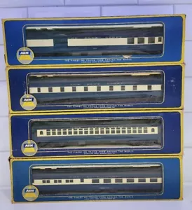 HO Rivarossi New Jersey Transit Blue Comet 1920's, 4 cars - Picture 1 of 8
