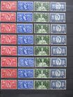 GB 1953 Coronation SG 532-535. Eight Sets. Excellent Unmounted Mint.