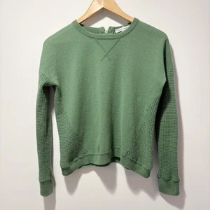 Maglione Autunno Cashmere 100% Puro Cashmere Verde Taglia Small Maglia Waffle Qualità - Foto 1 di 10