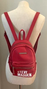 Mochila Steve Madden Correas Ajustables Imitación Cuero Guijarro Firma LOGO Cremallera - Imagen 1 de 21