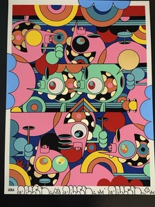 DALEK Space Monkey James Marshall Looking Inward Print HPM Hand Painted Multiple - Picture 1 of 6