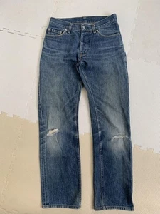 Helmut Lang 1998 Vintage Damaged Denim Pants Size 29 Made in Italy - Picture 1 of 7