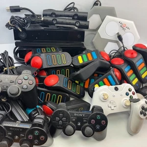 Video Game Accessories Bundle PS2 PS3 PS4 Xbox Controllers Attachments Untested - Picture 1 of 15