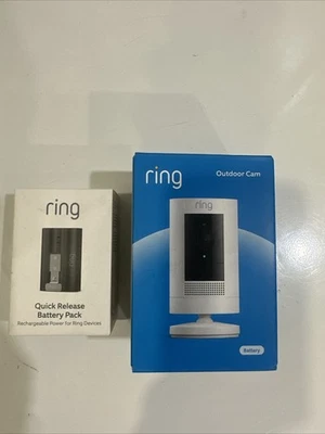 Ring Outdoor Stick Up Cam 1080p wireless with extra battery - Image 1 of 4
