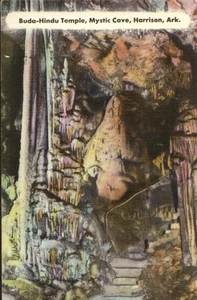 Postcard Buda-Hindu Temple Mystic Cave Ozarks Harrison AK PA90 - Picture 1 of 2