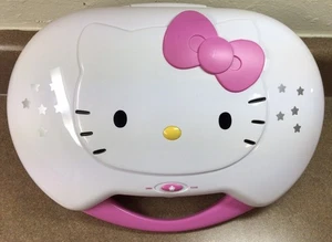 2012 Sanrio KT2003B Hello Kitty Light Up Portable Cd Player & Speakers-TESTED - Picture 1 of 15
