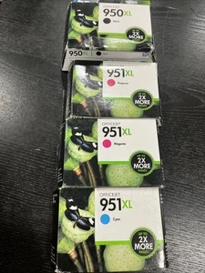 HP 950XL/951 (C2P01FN) Czarny/Purpurowy/Cyjanowy zestaw wkładów atramentowych - Zdjęcie 1 z 3