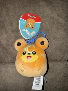 Pokemon Squishmallow Teddiursa Clip-On 3.5-Inch Plush New with Tags - Picture 1 of 2