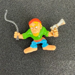 VTG 90s Fisher Price Great Adventures Pirate Action Figure Green Shirt Gun Rope - Picture 1 of 3