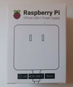 Official Raspberry Pi Model USA Power Supply 5.1V 3A with USB C in BLACK - Picture 1 of 2
