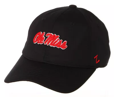  MISSISSIPPI OLE MISS REBELS NCAA NAVY STRAPBACK ZEPHYR DAD CAP HAT NWT FOOTBALL - Image 1 of 4