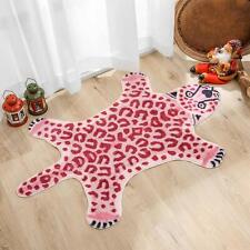 Tiger Shaped Mats Animal Printed Mat Anti Slip Soft Faux for Home Bedroom
