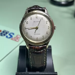Vintage Ende 1950er Jahre Bulova Kaliber E553084 Handaufzug gold gefüllt Herrenuhr - Bild 1 von 8