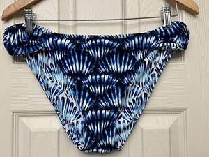 Tommy Bahama Mujer Traje de Baño Parte Inferior Azul Blanco Concha Talla XL Reversible - Imagen 1 de 14