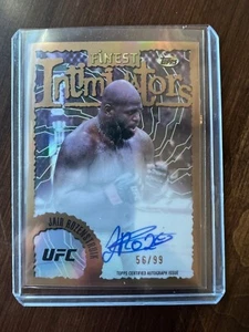 2024 Topps Finest UFC Jair Rozenstruik refractor automático/99 Intimidators IA-JRK - Imagen 1 de 2