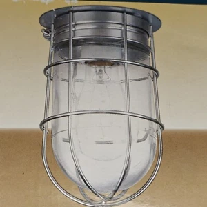 Patriot Lighting Industrial Farm Barn Cage Outdoor Wall/Ceiling Light Fixture - Picture 1 of 4