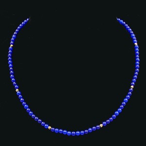 BAILYSBEADS fabelhafte Saphir Kette Halskette Collier D-4mm glatt neu 281