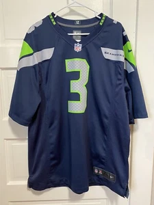 Seattle Seahawks Jersey Nike On Field Mens XL Blue #3 Russell Wilson NFL - Picture 1 of 6