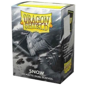 ESCUDO DRAGÓN Mate Doble Nieve 100 MANGAS DE CARTAS PROTECTOR MAZO MTG Pokémon - Imagen 1 de 1