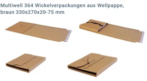 25 St Multiwell MW364 selbstklebend variable Versandverpackung 330x270x20-75mm