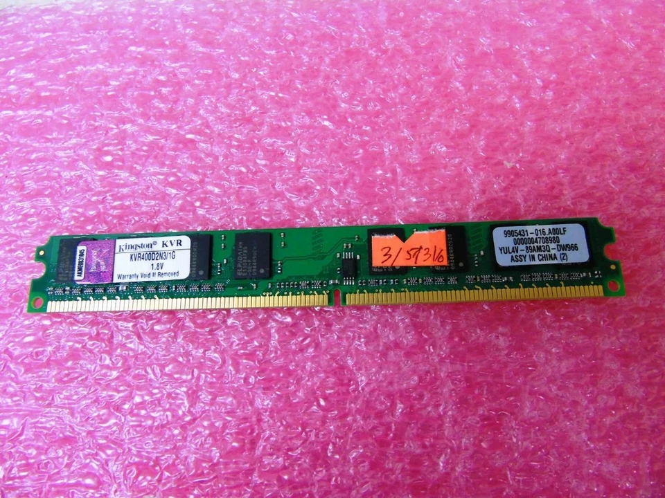 Kingston -  KVR400D2N3/1G 1GB 128M x 64-Bit DDR2-400 CL3 240-Pin DIMM Memory - Image 1 of 4
