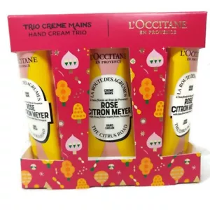 L'Occitane Limited Edition ROSE CITRON MEYER Hand Cream Trio Set 30ML X 3 NEW - Picture 1 of 4