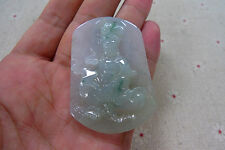 Fine Natural Type A Icy Jadeite Jade Vivid Kwan-yin Jewelry Pendant