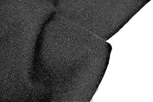 BLACK BOILED WOOL & CASHMERE BLEND RUSTIC LUXURIOUS FELTED KNIT MADE IN ITALY D8 - Picture 1 of 12