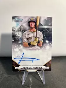 2023 Bowman Sterling Baseball Prospect Autographs Jackson Merrill - Picture 1 of 2