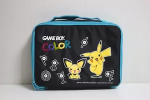 Pokemon Game Boy Color Blue/ Black Carrying Bag from Japan Pikachu/ Pichu Rare - Picture 1 of 11