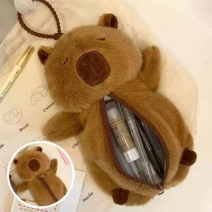 Plush Pen Bag Capybara Toy Stationery Organizer Storage Bag Student - Picture 1 of 5