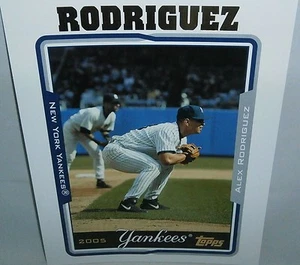 2005 (YANKEES) Topps Alex Rodriguez 8" x 10" - Picture 1 of 2