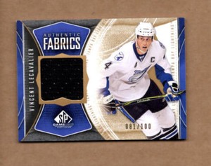 2009-10 SP Game Used Authentic Fabrics Gold #AFVL Vincent Lecavalier 081/100